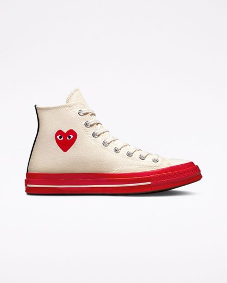 Zapatillas Altas Converse x Comme des Garçons PLAY Chuck 70 Mujer Rojas | PE 7852WE